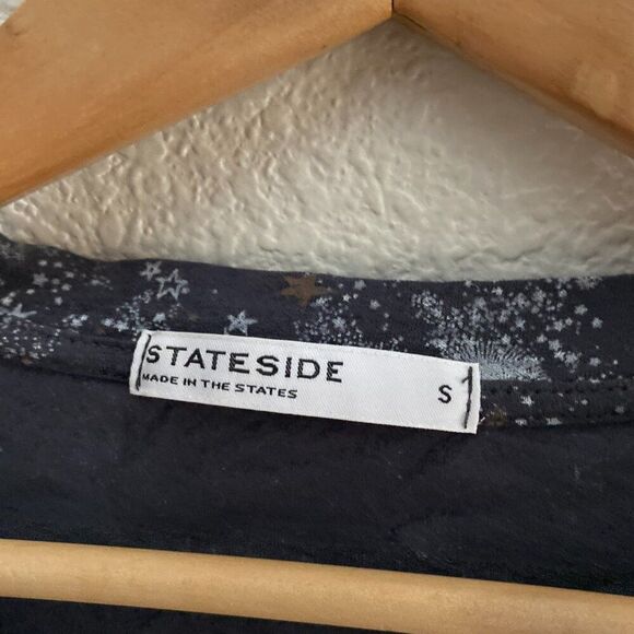 Stateside Long Sleeve Crew Neck Shirt Top Small 100% Cotton Constellation - Picture 2 of 4